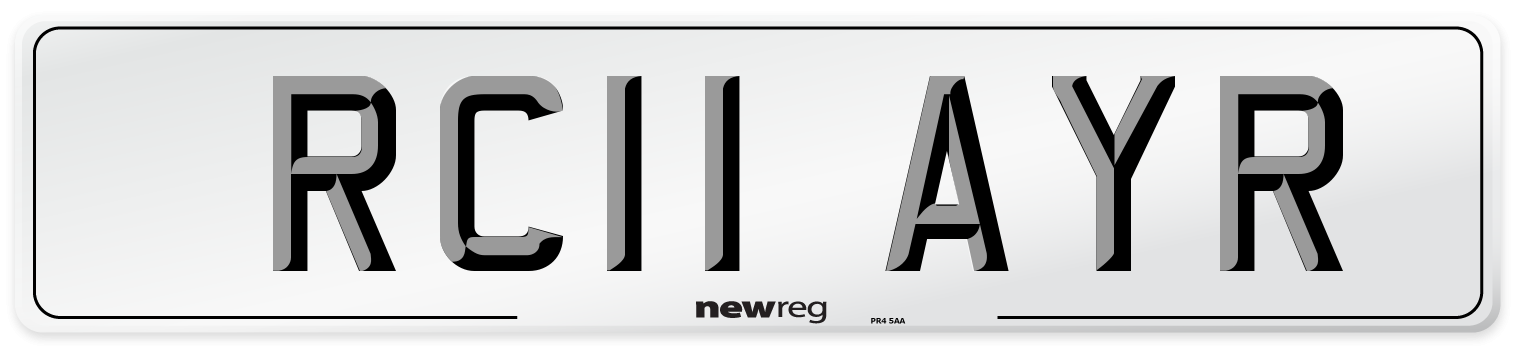 RC11 AYR Number Plate from New Reg
